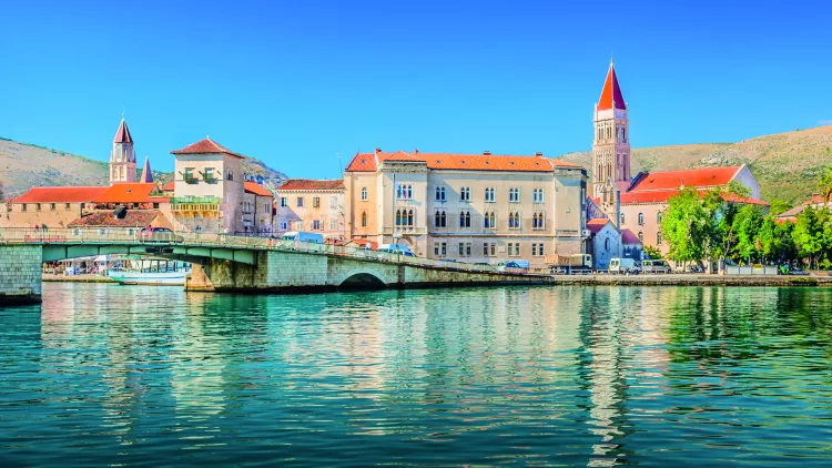 Waterfront view at Trogir town in Croatia