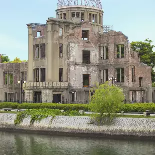 Atomic Bomb Dome in Hiroshima Peace Memorial Park, Japan