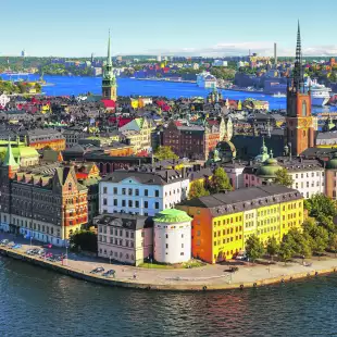 Aerial panorama of Stockholm, Sweden