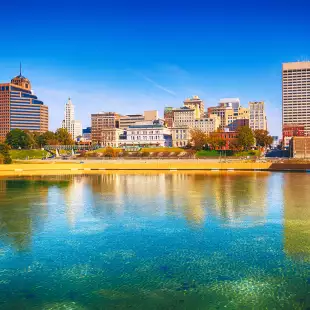 Panoramic view of downtown Memphis, Tennessee, USA