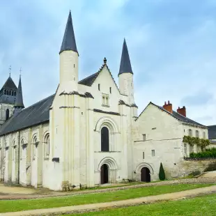 Exterior of the Royal Abbey of Fontevraud in Loire Valley, France