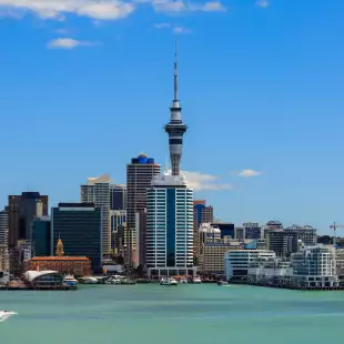 Auckland cityscape with sky tower, New Zealand