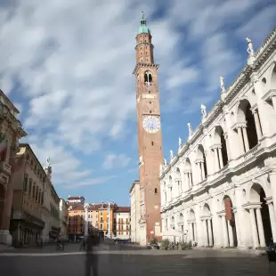 Bissara Tower in Piazza dei Signori main square of Vicenza, Italy