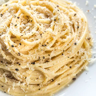 Plate of carbonara