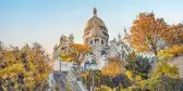 Sacré-Cœur Basilica church during Autumn in Paris, France