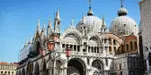 Exterior view of St. Marks Cathedral in Venice, Italy