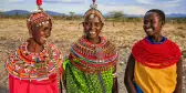 Group of African women from Samburu tribe in central Kenya, Africa