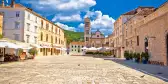 Pjaca square church in Town of Hvar, Dalmatia, Croatia