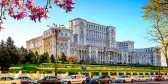 Exterior view of the Palace of the Parliament in Bucharest, Romania