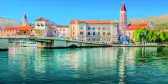 Waterfront view at Trogir town in Croatia