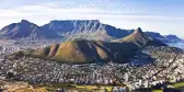 Aerial view of Cape Town and Table Mountain in South Africa