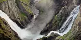 View from the Vøringsfossen waterfall overlooking Mabodalen valley, Norway