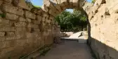 Entrance archway leading to the ancient Olympia Stadium in Greece