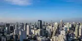 Cityscape under clouds and blue sky, Bangkok