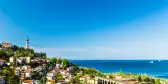 Sunny day in the bay of Trieste, overlooking the Adriatic Sea