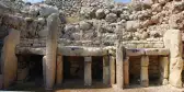 The ruins of the Ggantija temple at Ggantija Archaeological Park in Gozo, Malta