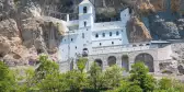 The Ostrog Monastery, placed against an almost vertical rock in Montenegro, Europe