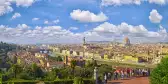 Panorama of Florence from Michelangelo park square in Italy