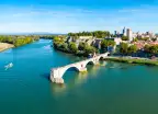 Avignon city aerial view, France