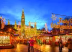 Traditional Christmas market in Vienna, Austria