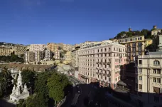 Exterior of the Grand Hotel Savoia Genova in Italy