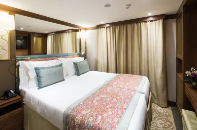 Interior of standard cabin on the Lower Deck aboard the MS Douro Elegance ship