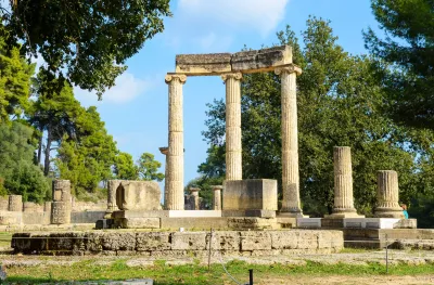 The Philippeion Ionic circular memorial, Olympia, Greece