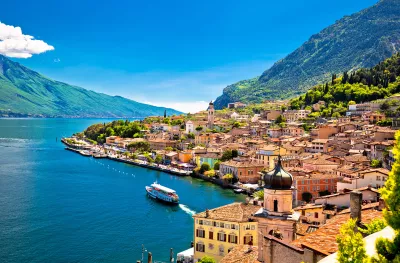 Limone sul Garda waterfront view, Lombardy region of Italy.