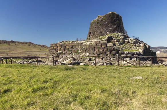 Nuraghe Santu Antine, a historic architectural building of Sardinia, Italy.