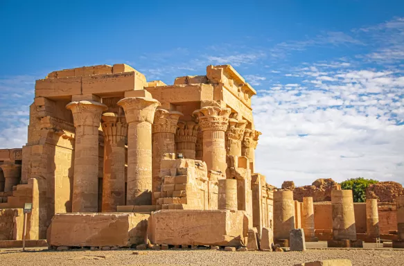 The ruins of the ancient temple of Sebek in Kom Ombo, Egypt