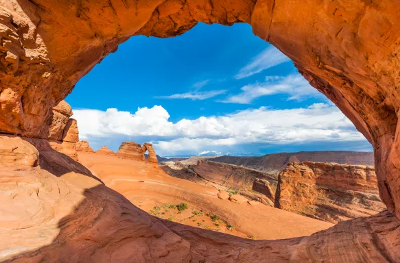 Delicate Arch, a natural rock formation at Arches National Park, Utah