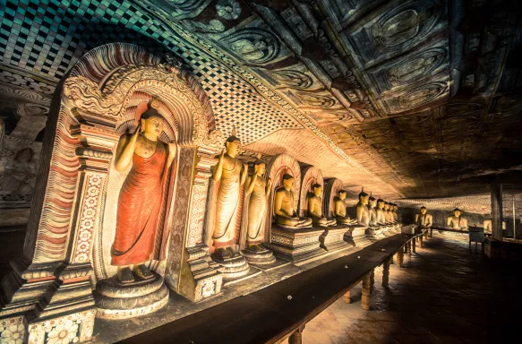 Dambulla ancient cave temple in Sri Lanka.