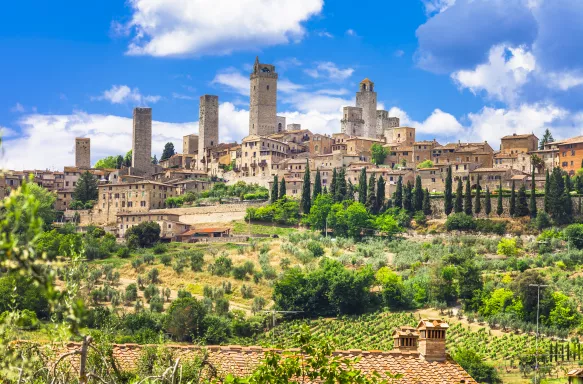 View of Medieval Town, 'San Gimignano' in Tuscany, Italy