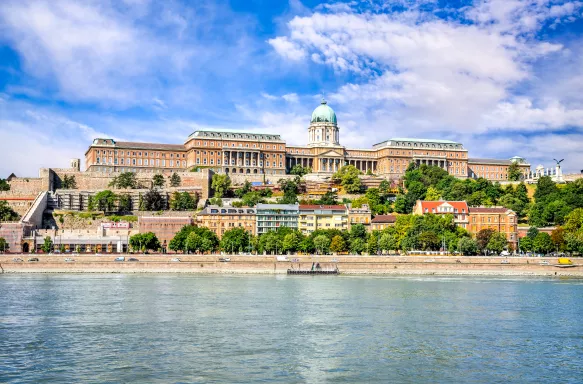 Buda old city and the Danube River in Budapest, Hungary