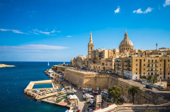 View of Valletta, the capital of Malta, dockside