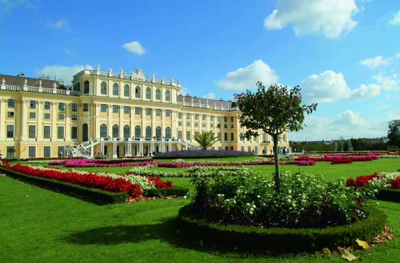 Exterior of Schönbrunn Palace in Hietzing, Vienna