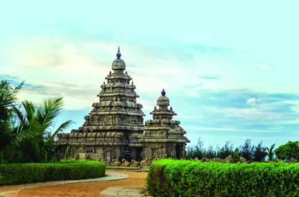 Shore Temple in the city of Mamallapuram, India