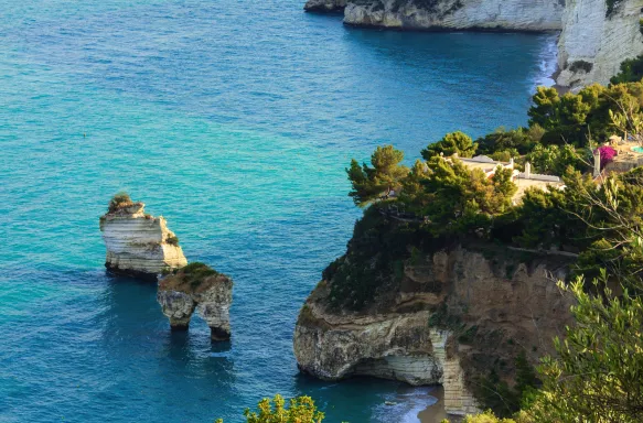 Beautiful Baia dei Mergoli beach coast, Italy