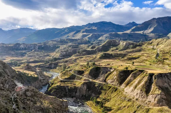 Panoramic view in the Colca Canyon, Peru