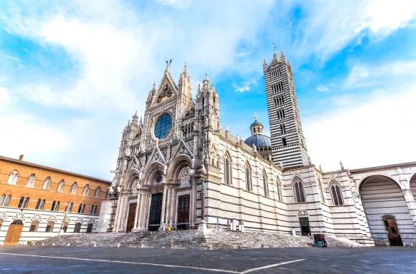 The wonderful medieval city of Siena in Tuscany region, italy