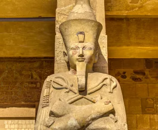 Statue of queen Hatshepsut in Luxor, Egypt.