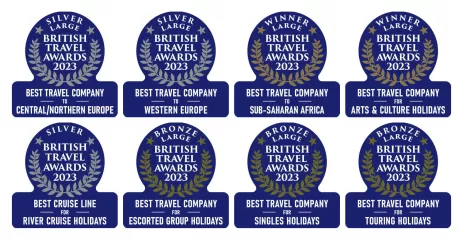 Logos for the British Travel Awards