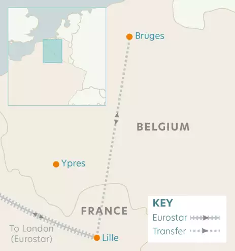 Route map of Burges Tour