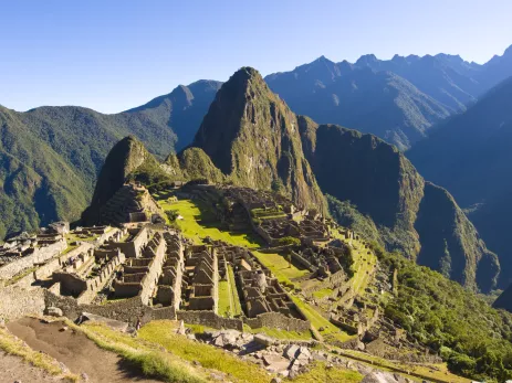 Machu Picchu mountains and the ancient Inca ruins in Peru