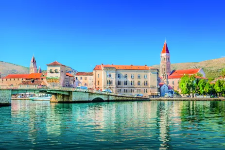 Waterfront view at Trogir town in Croatia